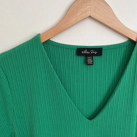 Melissa Paige Simple Tie Green Midi Dress - Picture 5 of 7